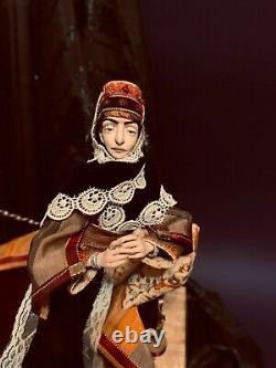 Ethnic artist collectible doll Aristocratic lady Nare in Armenian folk dress