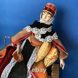 Ethnic artist collectible doll Aristocratic lady Nare in Armenian folk dress