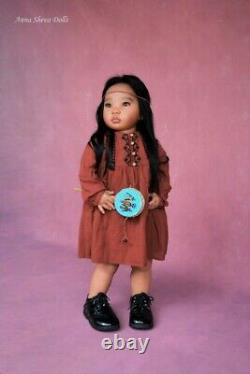 Ethnic lifelike reborn child art doll by Prototype artist Anna Sheva IIORA