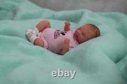 FULL BODY Miniature SILICONE BABY girl with incubator