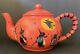 Fabulous Artist Ooak Witch Halloween Teapot 11 Witches Moon Flying Rare Signed