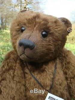 Fabulous Ooak Bisson Bears Hand Made By Gail Thornton Large Brown Teddy Bear
