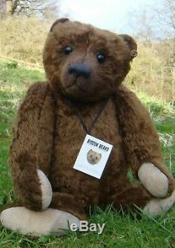 Fabulous Ooak Bisson Bears Hand Made By Gail Thornton Large Brown Teddy Bear