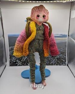 ForestPaintingShop Pink Cockle Shell Lagoon Handmade Art Doll OOAK Sea Creature