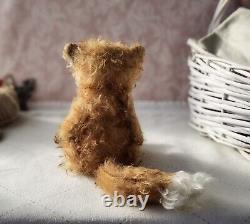 Fox Mohair Teddy Christmas presents Artist Handmade Collectible doll gifts art