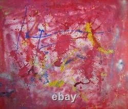 GIANT PAINTING ON CANVAS One of a kind WALL SIZE ACRYLIC OOAK RED STYLE ARTIST