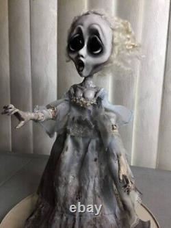 Ghost Art Doll OOAK, Halloween Decor, Banshee, Gothic Artist Doll, Sculpture