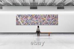 Giant Handmade Abstract Painting Artwork Rare Signed Ooak Hard To Find 18 Feet