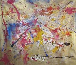 Giant Very Large Handmade Abstract Painting Signed Ooak Wall Size Graffiti