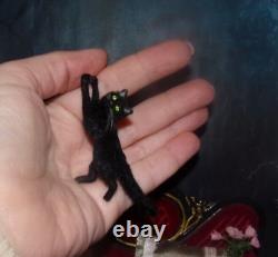 HANGING CAT Made to order OOAK 112 HALLOWEEN Miniature Dollhouse handmade IGMA