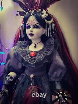 HORROR OOAK Demonia creepy Gothic Demon reborn Porcelain Doll 2 feet tall