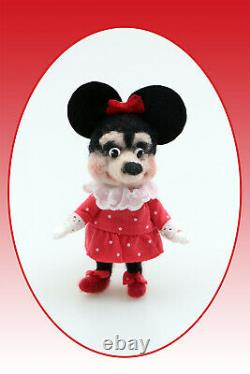 Handmade Art Artist Fantasy Doll Minnie Mouse and Millie Mouse Theme OOAK