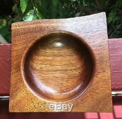 Handmade Hawaiian KOA Wood Art Bowl DishOne of a KindRetro StyleLocal Artist