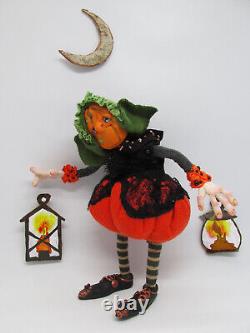 Handmade Mrs. Pumpkin Witch OOAK Art Doll