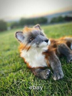 Handmade Realistic collectable toy Fox OOAK (45cm)