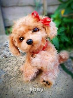 Handmade Realistic collectable toy, little puppy/dog, toy poodle, OOAK