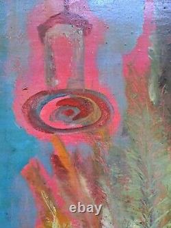 Handpaint oil, abstract expressionism, patio scean, OOAK, GIFT, supt my art withpurcH