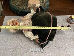 Hanna Hyland OOAK Hand carved Wood Doll (cloth Body) Picnic Time Artist W Steiff