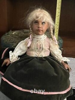 Hanna Hyland OOAK Hand carved Wood Doll (cloth Body) Picnic Time Artist W Steiff