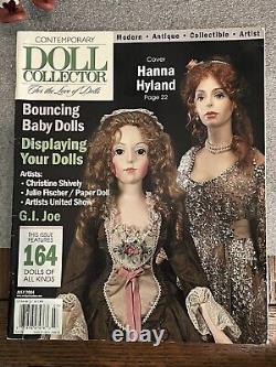 Hanna Hyland OOAK Hand carved Wood Doll (cloth Body) Picnic Time Artist W Steiff