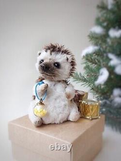 Hedgehog baby. OOAK artist teddy bear. Ukraine bear