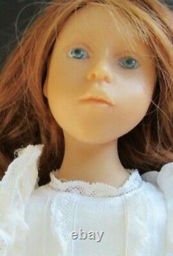 Heloise France Artist Celine Long Red Hair Girl Doll Poured Resin 21 Tall Vtg