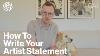 How To Write A Professional Artist Statement Guide Tool