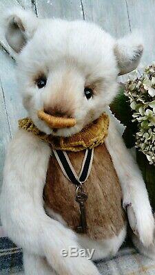 Humpfrey Coco and Clare Handmade white Ooak collectors bear Artist Bear 21