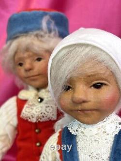 Irene Rama Graham OOAK Artist Handmade Dolls Folk Papier Mache Cast Scottish 15