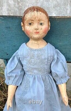 Izannah Walker reproduction doll, OOAK artist doll, handmade doll