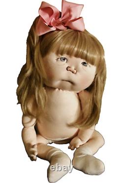 JAN SHACKELFORD ORIG OOAK HEAVY WEIGHTED 27 RARE EXPRESSION TODDLER DOLL withCOA