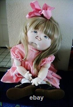 JAN SHACKELFORD ORIG OOAK HEAVY WEIGHTED 27 RARE EXPRESSION TODDLER DOLL withCOA