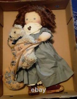 Jan Shackelford artist doll ltd#67 Girl Fran 23 tall w teddy & blanky