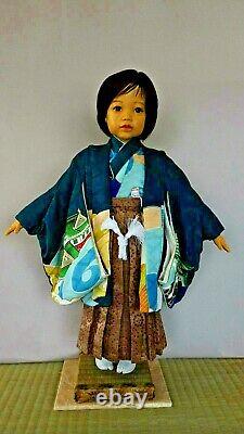 KEN, handmade OOAK Japanese boy art doll by Kimiko Aso, doll artist, Kyoto
