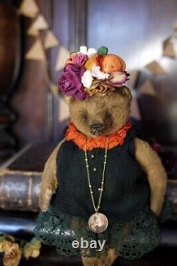 Katya Panayis UK Art Dolls Bears Adorable Ms. Pumpkin OOAK Artist Bear