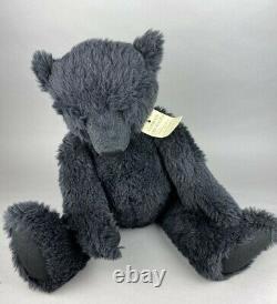 Large Conradi Creations OOAK Black Mohair Teddy Bear Nigel Hughes 66cm