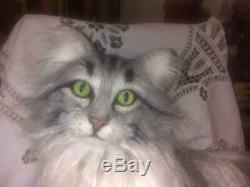 Life Size Ooak Longhair Tabby Cat Artist Petra Klebach -belvintas