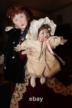 Linda Kertzman OOAK Doll Pair The First Snowflake in Excellent Condition