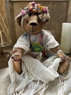 Linda OOAK Artist Vintage Handmade A Trunk Teddy By Penny Noble Teddy Bear 1/1