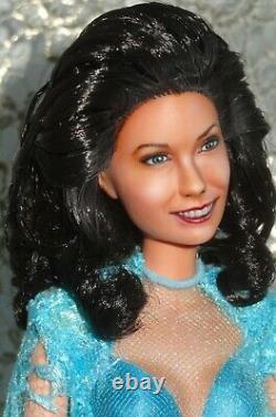 Loretta Lynn Barbie Doll Celebrity Handmade blue dress & guitar OOAK by Olia