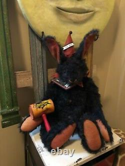 Lori Baker Corelis Ooak Halloween Hare Black Mohair 21 Inches
