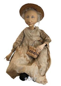 MINNIE MOSES OOAK Rare and Wonderful Folk Art Doll by Artist Pat Peak 1996