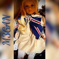 Megan Doll, M3GAN, movie dolls, OOAK, custom, rare dolls, vintage dolls, art dol