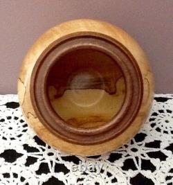 Michael D. Mode OOAK Turned Wooden Vessel WithLid Signed By Artist