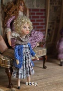 Miniature Dollhouse Polymer Art Doll Cosydolls Agne Mikalauskiene Little Girl