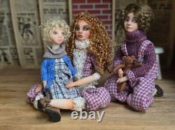 Miniature Dollhouse Polymer Art Doll Cosydolls Agne Mikalauskiene Little Girl