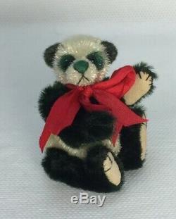 Miniature Teddy Bear by Artist Louise Peers 2.5 Handmade Christmas OOAK