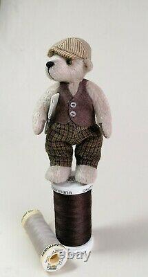 Miniature handmade artist dressed teddy bear Archie by Boyatt Wood Bears