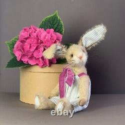 Mohair bunny (9.45in.) 24 cm OOAK rabbit Artist bunny