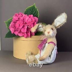 Mohair bunny (9.45in.) 24 cm OOAK rabbit Artist bunny